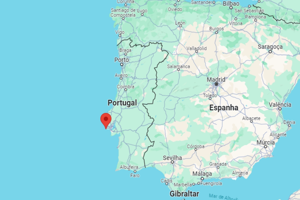 Localização de Cascais e Estoril no mapa de Portugal