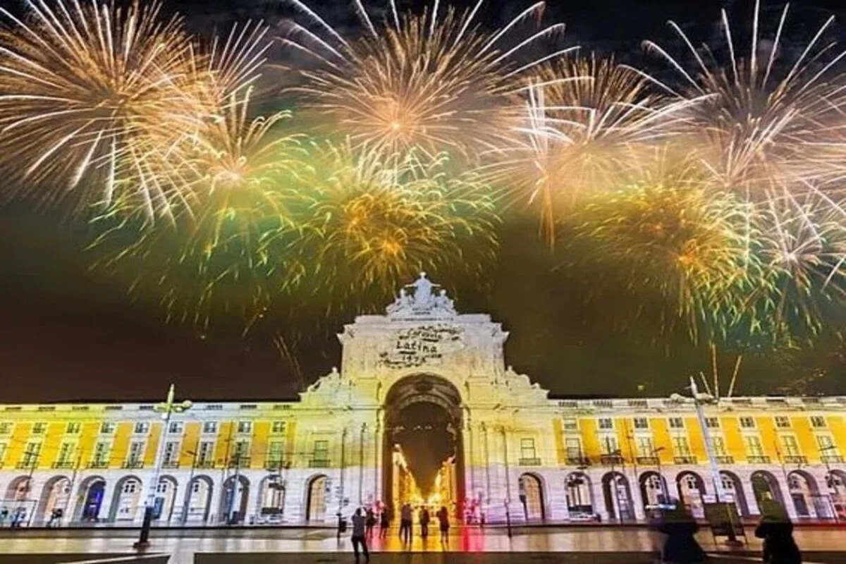 Reveillon na Praça do Comércio, em Lisboa
