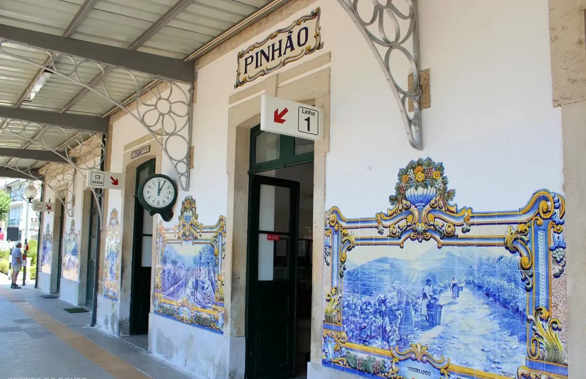 Painel de Azulejos na Estação Ferroviária de Pinhão