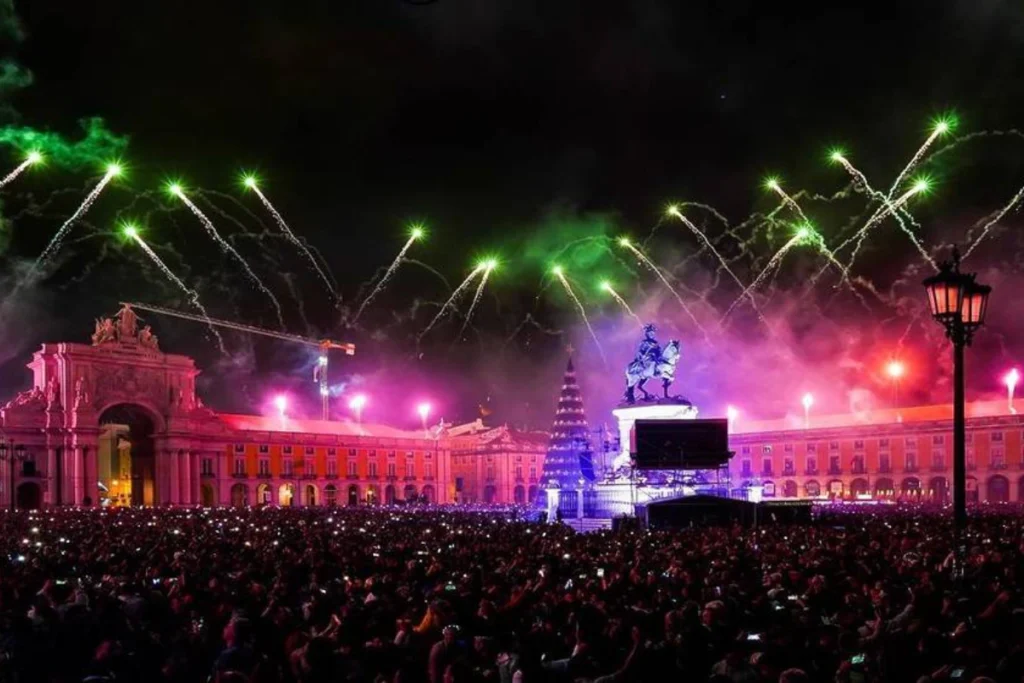 Praça do Comércio no Réveillon